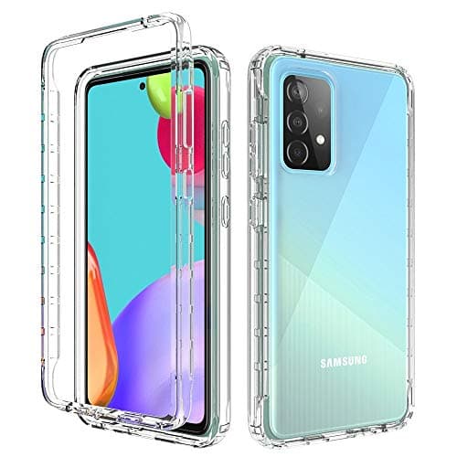 Image of NWNK13 For Samsung Galaxy A32 5G Case Crystal Clear Slim Fit Front & Back 360° Case Built-in Screen Protector Full Body Silicone Gel Mobile Phone Cover for Samsung A32 5G (Clear) (Clear)