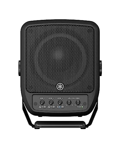 Image of YAMAHA STAGEPAS 100 BTR mkII Portable Sound System - 100W Class D Amplification, Compression Coaxial Speaker, 3-Channel Mixing, Bluetooth Multipoint, USB-C, Battery Included - Black