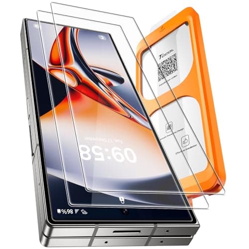 Image of TOCOL 2 Pack for Samsung Galaxy Z Fold 7 Screen Protector, Instant Installation, 14FT Military Grade Shatterproof, 9H+ Hardness Tempered Glass, Case Friendly, HD Clear Anti-Scratch Anti-Fingerprint