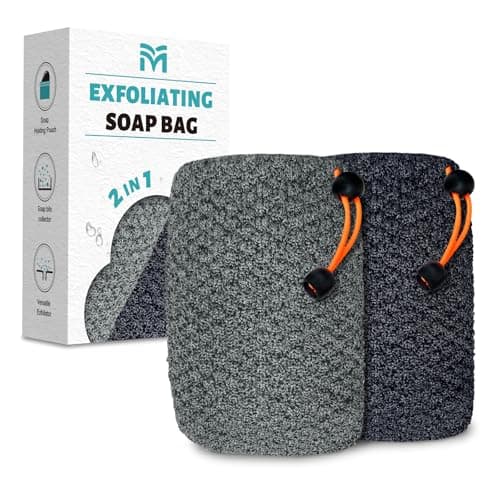 Image of Migliore Wear 2 Pcs Soap Bag, Deep Exfoliating Soap Savers for Bar Soap, Soap Bar Pouch for Body Scrubber, Leftover Soap(No soap Included)