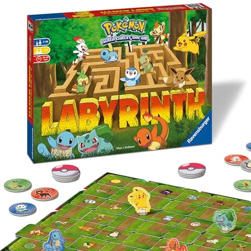 Image of Ravensburger Pokémon Labyrinth – Moving Maze Family Board Game for Kids Age 7+ | Fun Strategy Game for 2–4 Players |Perfect Pokémon Gift for Boys & Girls