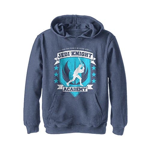 Image of STAR WARS Boys' Jedi Academy Hooded Sweatshirt, Navy Heather, S