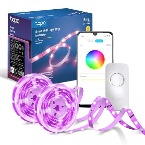 Image of Tapo L900-10 LED Strip Light 10m (2x5m), Multicolour Led Lights for TV Bedroom, Smart Lighting Controls, Voice Control with Alexa & Google, Flexible Installation, Schedule & Timer
