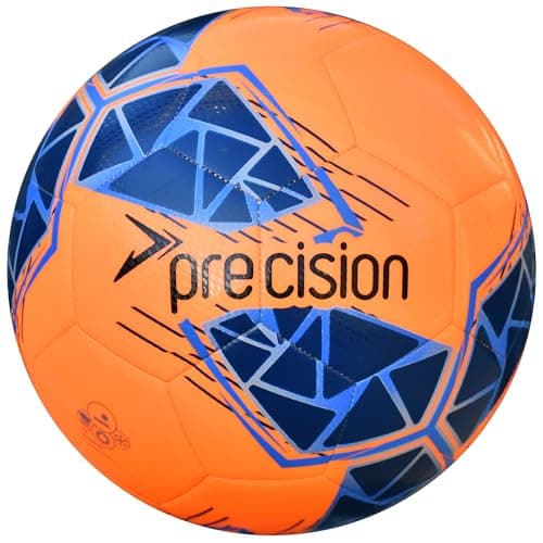 Image of Precision Fusion FIFA Basic Training Ball, All-Weather, IMS Certified, Official, Highly Durable, 3.5mm Eva Foam, Orange, Blue, Royal, Size Ball 4