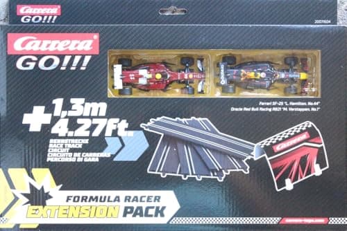 Image of Carrera GO!!! Track Extension Pack - F1 Racer, 1.3 Metres, 4 Straight Sections and Tunnel Section, Red