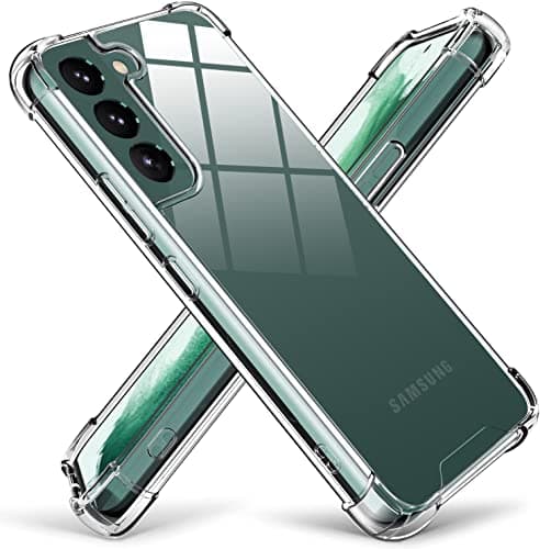 Image of KIOMY case for Galaxy S22 Plus Clear Shockproof Bumper Protective Cover Hybrid Design [Hard PC] Back + Flexible TPU Frame Enhanced 4 Corners Slim Fit Skin for Samsung Galaxy S22+ 5G 2022 6.6 Inch