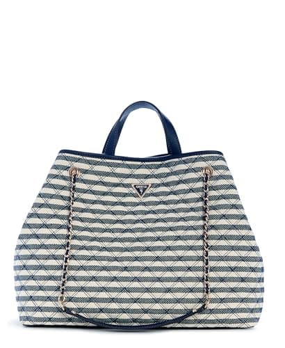 Image of GUESS shopper bag Giully II 2 In 1 Tote Bag Navy Multi dark blue