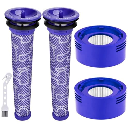 Image of Anicell V8 Filter Replacement for Dyson V8 Animal V8 Absolute V8 Motorhead Origin SV10 V7 Animal V7 Fluffy Cordless Stick Vacuum, 2 HEPA Post Filters+2 Pre Filters, Part # 965661-01 & 967478-01
