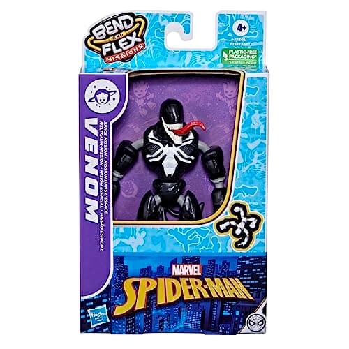 Image of Spider-Man Hasbro Marvel Bend and Flex Missions Venom Space Mission Figure, 15-cm-scale Bendable Toy for Children Aged 4 and Up, Multicolor, F3845
