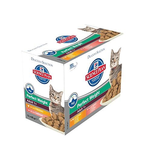Image of Hill's Science Plan - Cat Feline Pouches - Wet Food - Adult - Perfect Weight Delicious Selection (12 Pouches)