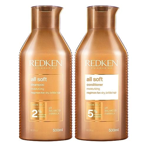 Image of Redken All Soft Shampoo 500ml & All Soft Conditioner 500ml Duo