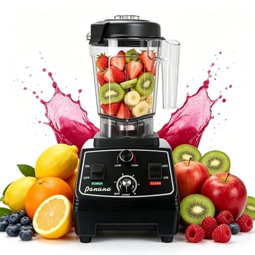 Image of Panana Professional Countertop Blender, 2200W for Shakes and Smoothies, Home & Commercial With Timer and Speed Control, 2L BPA-Free, Dishwasher Safe