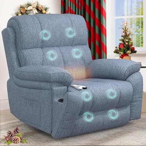 Image of YONISEE Lift Chair Recliners for Elderly, Recliner Chair with Massage & Heat, Extended Footrest, Oversized Recliners Armchair Lounge Sofa with Type C+USB Ports, Hidden Drink Holders, Dual Side Pockets