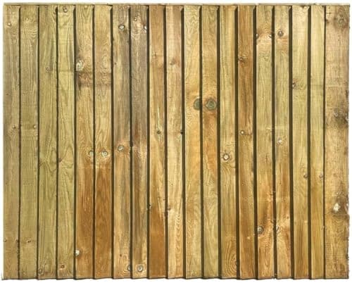 Image of 6FT x 4FT Vertical Garden Boundary Boards - Feather Edge Timber Fence Panels - Tanalised Pressure Treated Security Closeboards (Pack of 5) (5)