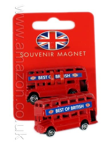Image of London Gift/Souvenir Die Cast Metal Fridge Magnet - 3D Double Decker Bus