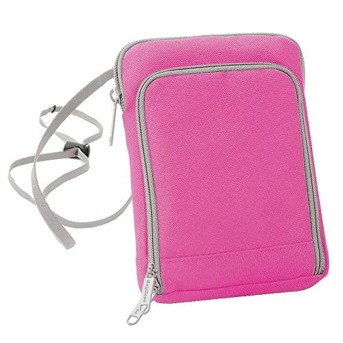 Image of Bagbase Travel Bag/Wallet (One Size, True Pink/Light Grey)
