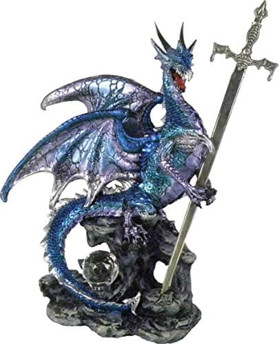 Image of Nemesis Now Sword of the Dragon Letter Opener 23cm Blue