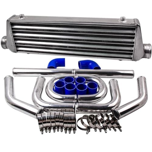 Image of maXpeedingrods 550x180x65mm Universal Intercooler Aluminum Turbo Cooler + 2.5" 64mm Sleeve Compatible Intercooler Turbocharger Pipe Hose Kit