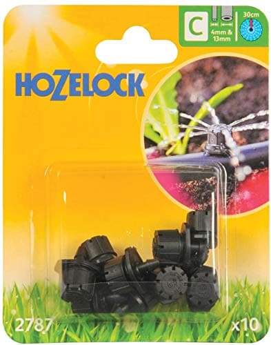 Image of 2 x Line Adjustable Mini Sprinkler, 4/13 mm - Pack of 10 - Black