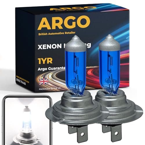 Image of Argo H7 Headlight Bulb 55w Xenon White 6000k 12v H7 477 Car Headlight Bulb High Low Dipped Main Beam Headlamp Bright Fog Car Light Bulbs 499 PX26D Headlight Bulbs