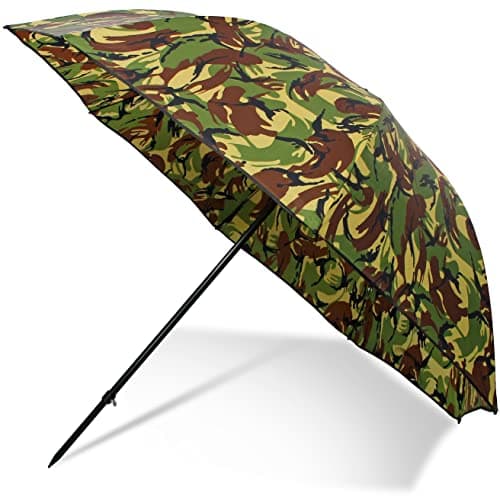 Image of Carp Fishing Brolly 45" Umbrella Shelter System DPM Camo Taped Seams with Tilt Function DNA