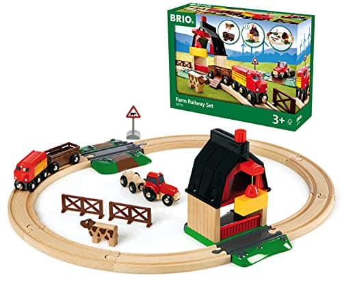 Image of BRIO World Farm Railway Set for Children Age 3 Years Up - Compatible With Most BRIO Trains And Accessories