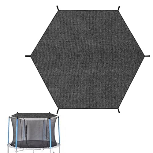 Image of AOOSA 6 Poles Trampoline Cover, UV Protection Trampoline Sunshade Cover for 6FT, Water Resistant & Dust Proof Trampoline Top Shade Cover, Trampolines Accessories Top Covers for Outdoor