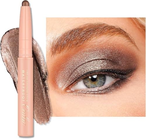 Image of Oulac Brown Eyeshadow Pencil – Twist-Up Creamy Crayon, Waterproof Long Lasting Eye Makeup, Vegan & Cruelty-Free Eye Makeup, 1.25g, 15 Velvet Teddy