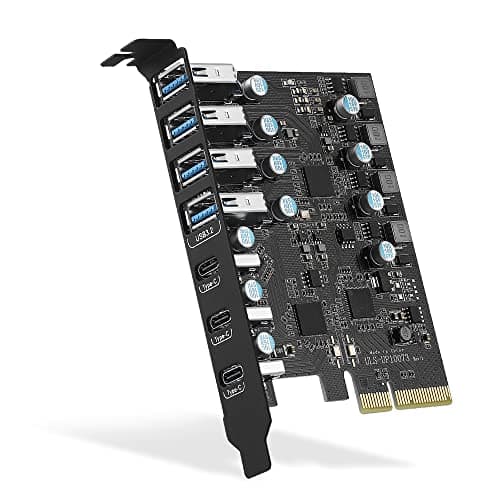 Image of PCIe to USB 3.2 Gen 2 Card 7-Port(4A +3C), 10Gbps PCI Express Expansion Card for Desktop PC Windows 10/8/7 and Above