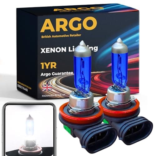 Image of Argo H8 Headlight Bulb 100w Xenon White 6000k 12v PGJ19-2 Front Fog Light Bulb Lamp Car Van Main Dipped High Low Beam Halogen Bright Upgrade H8 708 Car Headlight Bulb H8 Bulb