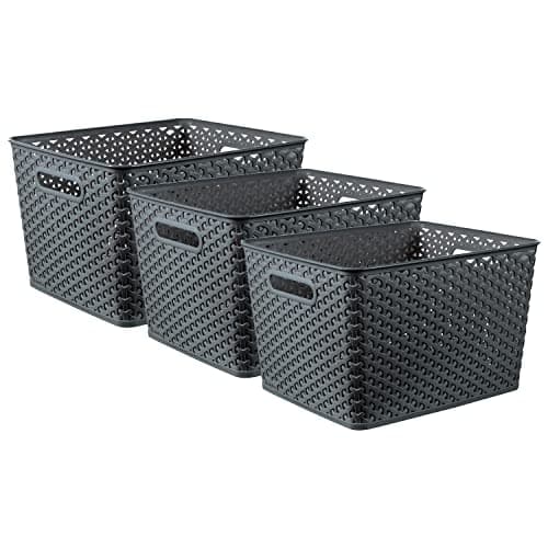 Image of CURVER My Style Basket, Dark Grey, 3x 18 L