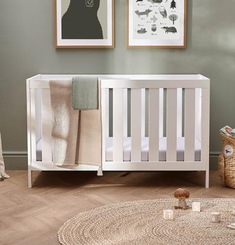Image of Silver Cross - Bromley Convertible Cot White - Cot to Toddler Bed - L145cm x W75cm x H87cm - Newborn to 4 years old