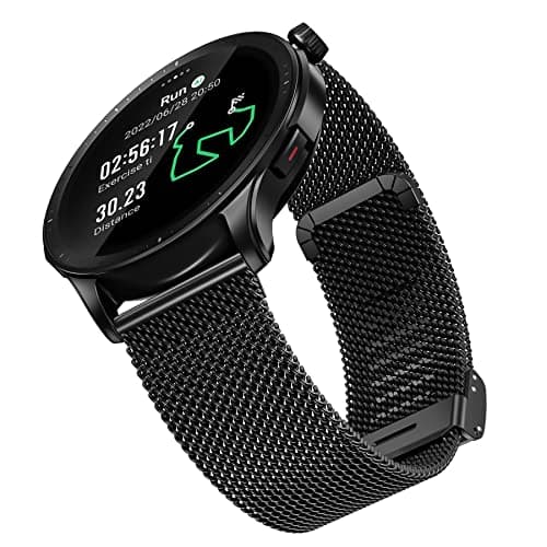 Image of YABZOZ Strap for Samsung Galaxy Watch 3 45mm/Gear S3 for Amazfit GTR 4/3/3 Pro/2/2e for Huawei Watch GT 2 3 46mm Pro Metal Strap (black)