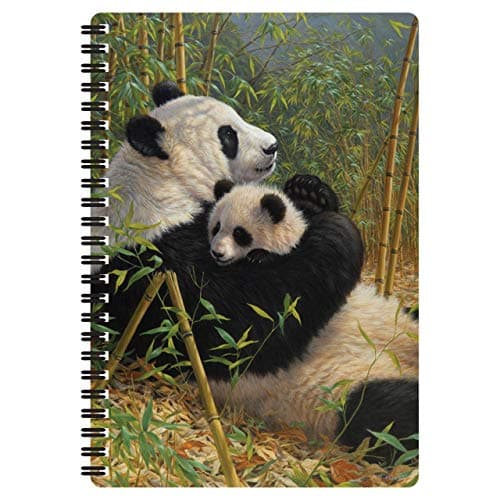 Image of 3D LiveLife A5 Notebook - A New Dynasty from Deluxebase. Spiral Bound Lined Notebook with 80 Recycled Pages, 3D Panda Art Notebooks for Work, Gifts and School Supplies, (21 x 14.5 cm).