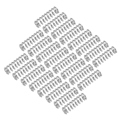 Image of sourcing map 25Pcs Compression Spring, 304 Stainless Steel 6mm OD 1mm Wire 20mm Length Mechanical Spring for Shop Home Repair Project, Silver Tone