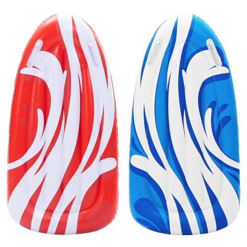 Image of JOYIN 2 Pack Inflatable Body Boards for Water Slides, Swimming Pool Floating Learn to Swim, Summer Water Fun Toy for Kids and Toddlers