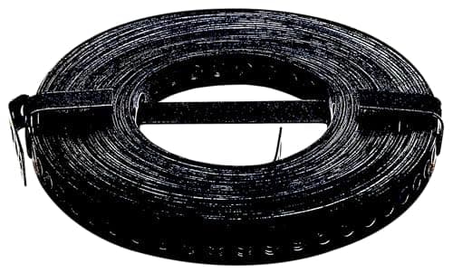 Image of Alberts 329549 Builders Band | galvanised | Black | Powder-Coated | 10,000 x 12 x 0.8 mm
