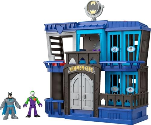Image of Fisher-Price Imaginext DC Super Friends Batman Toy Gotham City Jail Recharged Playset for Preschool Pretend Play Kids Ages 3+ Years, HHP81