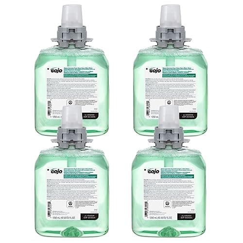 Image of GOJO Green Certified Foam Hand, Hair & Body Wash, Cucumber Melon Scent, 1250 mL Refill for GOJO FMX-12 Push-Style Dispenser (Pack of 4) - 5163-04