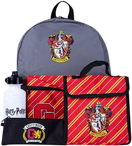 Image of Harry Potter Childrens Backpack 4 Piece School Set Including Lunchbag, Water Bottle and Pencil Case