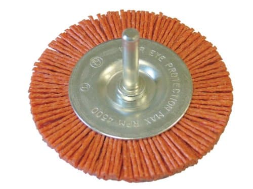 Image of Faithfull FAIWBN100C 100 x 6mm Nylon Wheels Flat with Shank