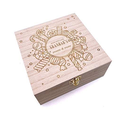 Image of ukgiftstoreonline Personalised Sweets and Candy Wooden Box Gift