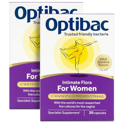 Image of Optibac Probiotics for Women - Vaginal Probiotics - Most Researched Strains for Intimate Flora - Lactobacillus Reuteri RC-14 & Lactobacillus Rhamnosus GR-1-60 Vegan Capsules