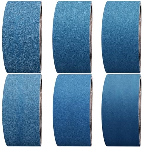 Image of Shineboc Sanding Belt 100 x 610 mm, 10PCS Sander Belts 40/60/80/120/240/400 Grit for Polishing Metal, Wood