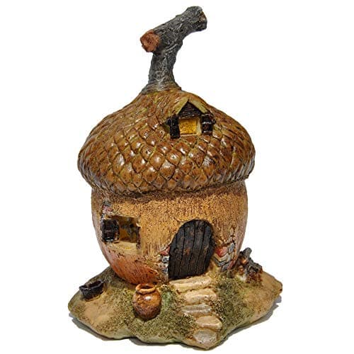 Image of Top Collection Enchanted Story Garden and Terrarium Acorn Fairy House Outdoor Decor
