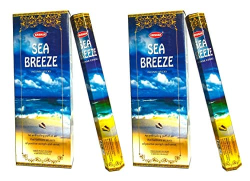 Image of Fenny's Creations Krishan Incense Sticks Sea Breeze Incense Sticks Scented Joss Sticks (12 Hexa Tubes of 20 Sticks 2Pack)