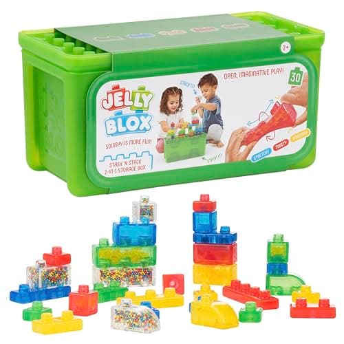 Image of Jelly Blox - Storage Case | Squishy Is More Fun! | Unique Squishy Building System | For Ouch-Free, Open, Imaginative Play | For Boys And Girls Ages 2+, Grün