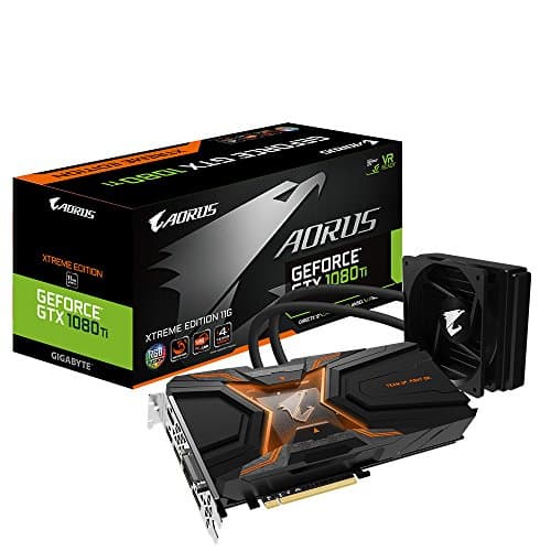 Image of Gigabyte GV-N108TAORUSX W-11GD Nvidia AORUS GeForce GTX 1080 Ti Waterforce Xtreme Edition 11G PCI Express Graphics Card - Black