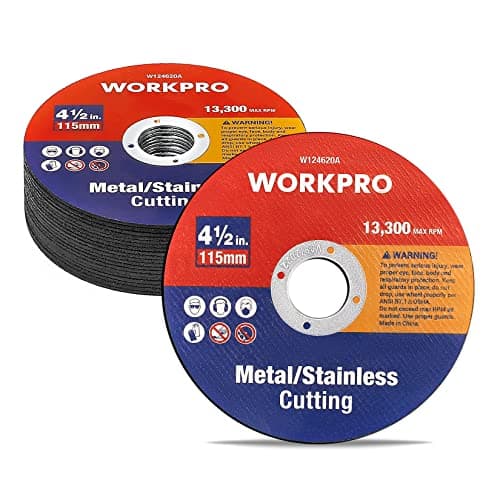 Image of WORKPRO 115 mm Metal Cutting Discs, 20-pack Cut Off Wheels, Abrasive Metal and Stainless Steel Cutting Wheels, 1.2 mm Thin Cutting Disc for Angle Grinder