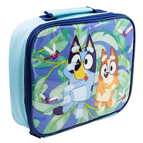 Image of Stor Bluey Rectangular Insulated Lunch Bag - Keeps Food Fresh and Cool - Durable, Easy-to-Clean Design with Carry Handle - Perfect for School, Nursery, or Days Out